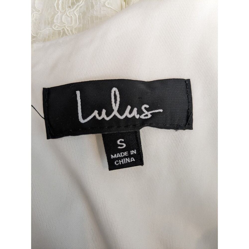 Lulus Declaring My Love White Lace Skater Dress Womens Size Small EUC - Picture 9 of 9